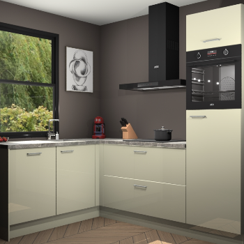 Magnolia hoogglans keuken Kinshasa 105526