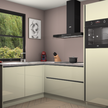 Magnolia hoogglans greeploze keuken Kinshasa 105565