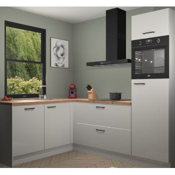 Zijdegrijze hoogglans keuken Kinshasa 105107