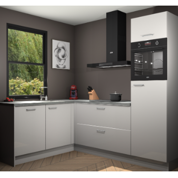 Zijdegrijze hoogglans keuken Kinshasa 105121