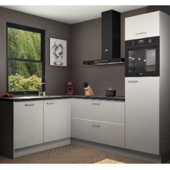 Zijdegrijze hoogglans keuken Kinshasa 105127