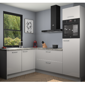 Zijdegrijze hoogglans keuken Kinshasa 105186