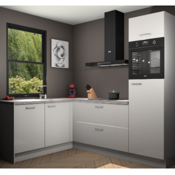 Zijdegrijze hoogglans keuken Kinshasa 105193