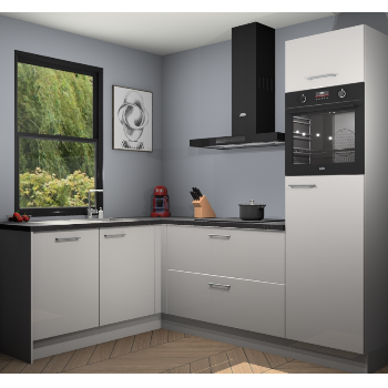 Zijdegrijze hoogglans keuken Kinshasa 105198