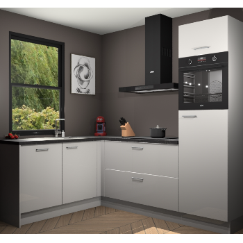 Zijdegrijze hoogglans keuken Kinshasa 105199