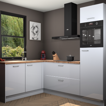 Sneeuwwitte hoogglans keuken Kinshasa 104969