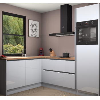 Sneeuwwitte hoogglans greeploze keuken Kinshasa 104970