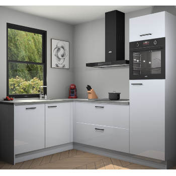 Sneeuwwitte hoogglans keuken Kinshasa 105025