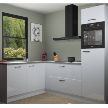 Sneeuwwitte hoogglans keuken Kinshasa 105026