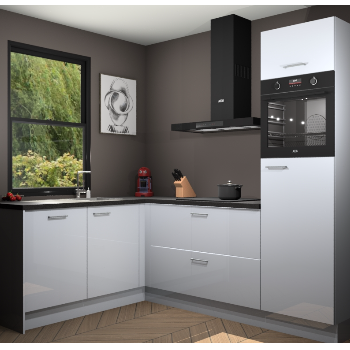 Sneeuwwitte hoogglans keuken Kinshasa 105042