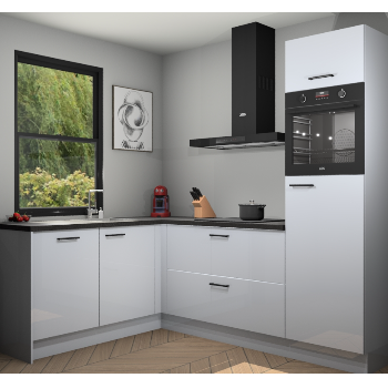 Sneeuwwitte hoogglans keuken Kinshasa 105044