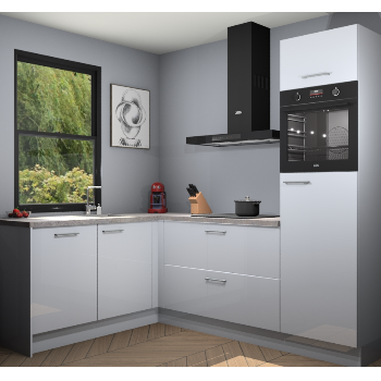 Sneeuwwitte hoogglans keuken Kinshasa 105053