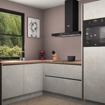 Beton Opaal greeploze keuken Kinshasa 106632