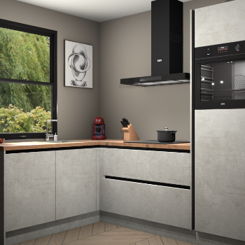 Beton Opaal greeploze keuken Kinshasa 106635