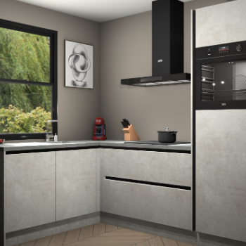 Beton Opaal greeploze keuken Kinshasa 106697