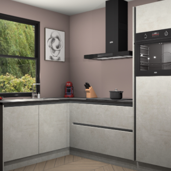 Beton Opaal greeploze keuken Kinshasa 106709