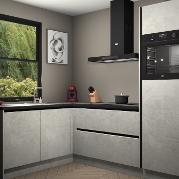 Beton Opaal greeploze keuken Kinshasa 106712