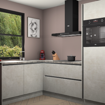 Beton Opaal greeploze keuken Kinshasa 106730