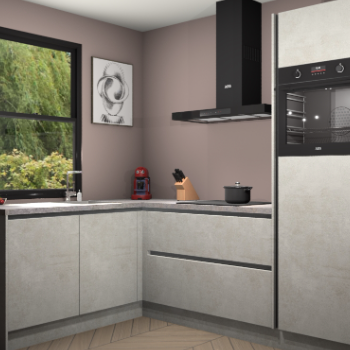 Beton Opaal greeploze keuken Kinshasa 106736