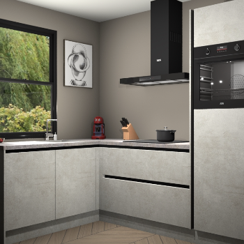 Beton Opaal greeploze keuken Kinshasa 106739