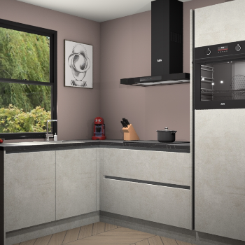 Beton Opaal greeploze keuken Kinshasa 106741