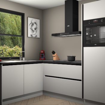 Zijdegrijze greeploze keuken Kinshasa 105996