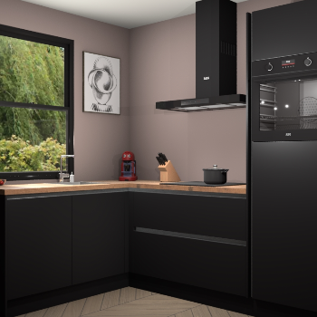 Zwarte greeploze keuken Kinshasa 106416