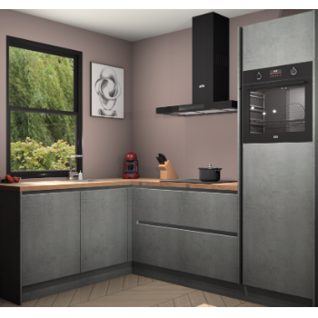 Beton Parelgijs greeploze keuken Kinshasa 107331