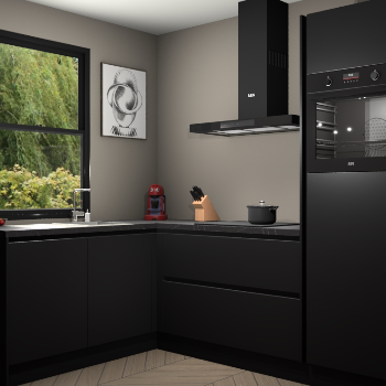 Zwarte greeploze keuken Kinshasa 106610