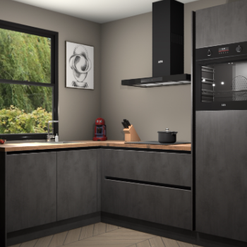 Beton Antraciet greeploze keuken Kinshasa 107499