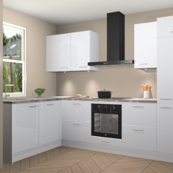 Sneeuwwitte hoogglans keuken Beijing 107950