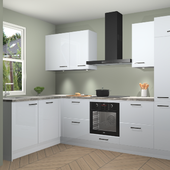 Sneeuwwitte hoogglans keuken Beijing 107953