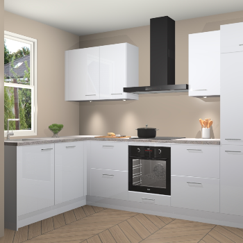 Sneeuwwitte hoogglans keuken Beijing 107957