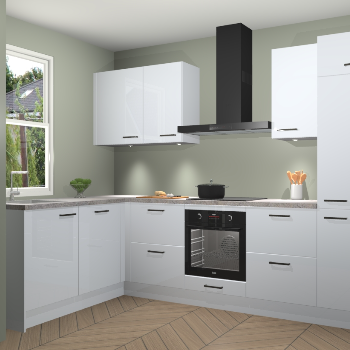 Sneeuwwitte hoogglans keuken Beijing 107960