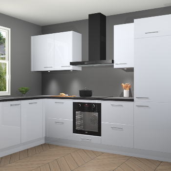 Sneeuwwitte hoogglans keuken Beijing 108028