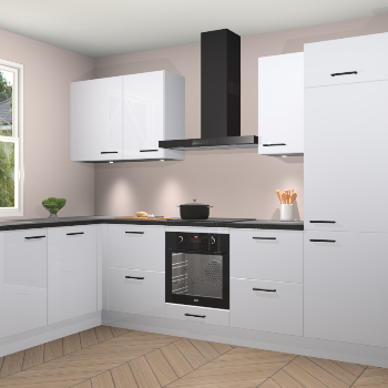 Sneeuwwitte hoogglans keuken Beijing 108031