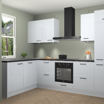 Sneeuwwitte hoogglans keuken Beijing 108032