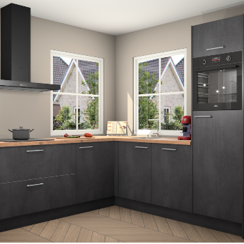 Beton zwarte keuken Pai 21924