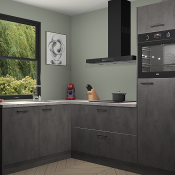 Beton Antraciet keuken Kinshasa 107560