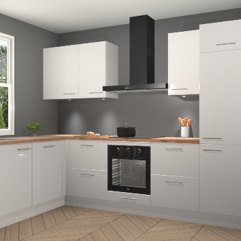 Zijdegrijze hoogglans keuken Beijing 21941