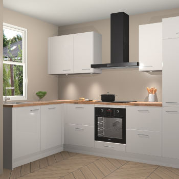 Zijdegrijze hoogglans keuken Beijing 108043