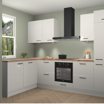 Zijdegrijze hoogglans keuken Beijing 108046