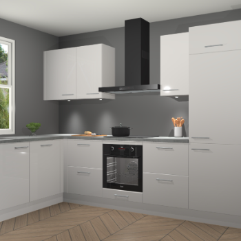 Zijdegrijze hoogglans keuken Beijing 108053