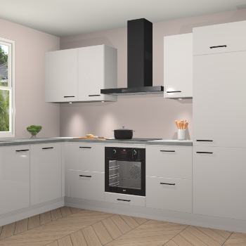 Zijdegrijze hoogglans keuken Beijing 108056