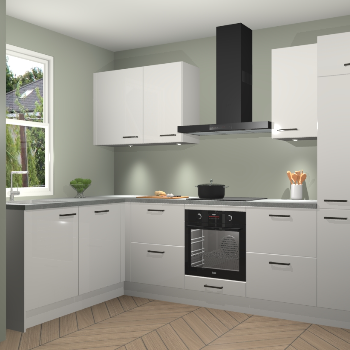 Zijdegrijze hoogglans keuken Beijing 108057