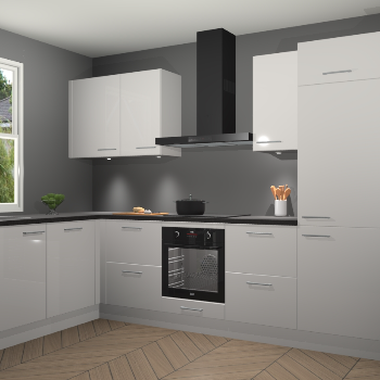 Zijdegrijze hoogglans keuken Beijing 108061