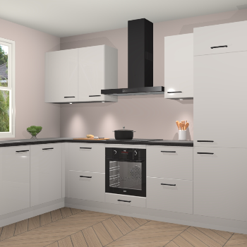 Zijdegrijze hoogglans keuken Beijing 108064