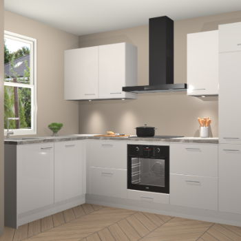 Zijdegrijze hoogglans keuken Beijing 108068