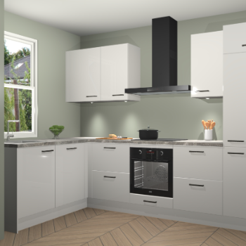 Zijdegrijze hoogglans keuken Beijing 108071