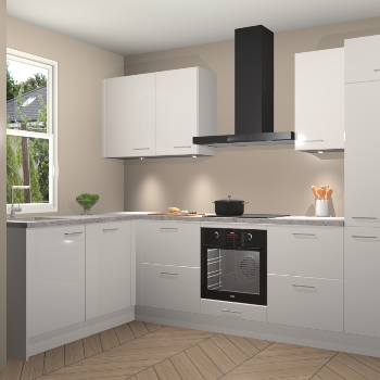 Zijdegrijze hoogglans keuken Beijing 108074